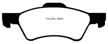 Picture of EBC 01-07 Chrysler Town & Country 3-3 Rear Rotors Greenstuff Front Brake Pads