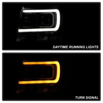 Picture of Spyder 07-14 Chevy Suburban-Tahoe V2 Projector Headlights LED Turn Sig Black PRO-YD-CSUB07V3-SB-BK