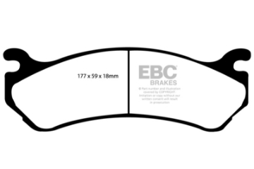 Picture of EBC 02 Cadillac Escalade 5-3 Akebono rear caliper Greenstuff Front Brake Pads