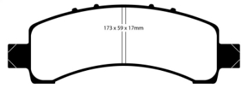 Picture of EBC 02 Cadillac Escalade 5-3 Akebono rear caliper Greenstuff Rear Brake Pads