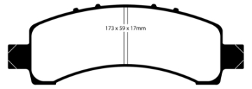 Picture of EBC 02 Cadillac Escalade 5-3 Akebono rear caliper Yellowstuff Rear Brake Pads