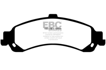 Picture of EBC 02 Cadillac Escalade 5-3 PBR rear caliper Extra Duty Rear Brake Pads