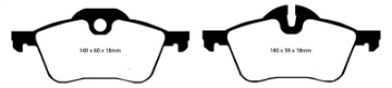 Picture of EBC 02-03 Mini Hardtop 1-6 Redstuff Front Brake Pads