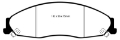 Picture of EBC 02-05 Cadillac CTS 2-6 Redstuff Front Brake Pads