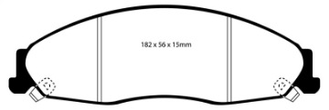 Picture of EBC 02-05 Cadillac CTS 2-6 Redstuff Front Brake Pads