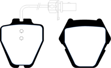 Picture of EBC 02-05 Volkswagen Passat 4-0 8 Pad Set Greenstuff Front Brake Pads