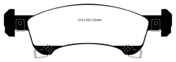 Picture of EBC 02-06 Ford Expedition 4-6 2WD Greenstuff Front Brake Pads