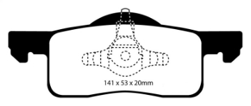 Picture of EBC 02-06 Ford Expedition 4-6 2WD Greenstuff Rear Brake Pads