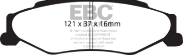 Picture of EBC 03-04 Cadillac XLR 4-6 Ultimax2 Rear Brake Pads