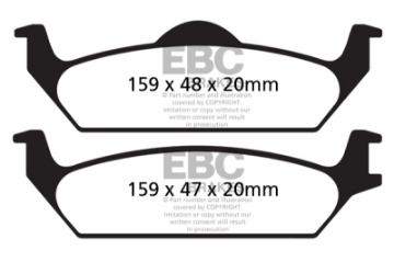 Picture of EBC 03-04 Dodge Dakota 2WD 3-9 Yellowstuff Rear Brake Pads