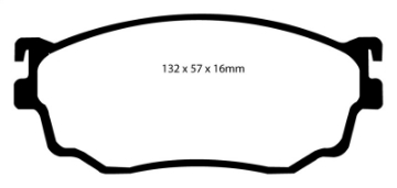 Picture of EBC 03-04 Mazda Protege 2-0 Turbo Mazdaspeed Redstuff Front Brake Pads