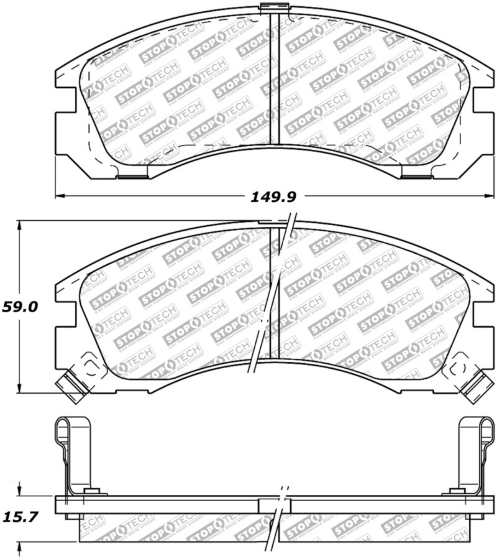 Picture of StopTech Street Select Brake Pads w-Hardware - Front