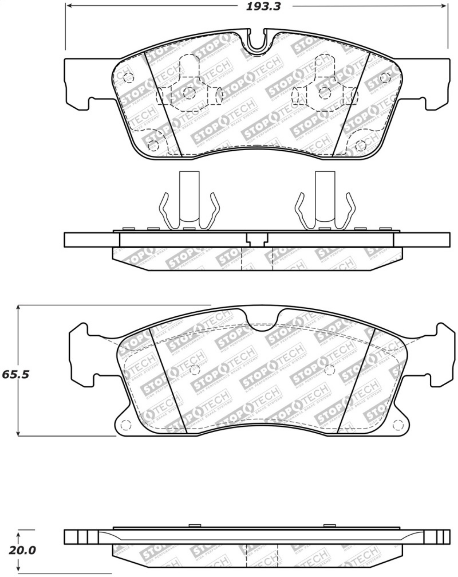 Picture of StopTech Street Select Brake Pads w-Hardware - Front