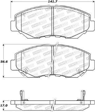 Picture of StopTech Sport Brake Pads w-Shims & Hardware - Front