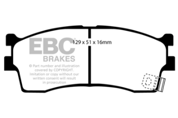 Picture of EBC 03-05 Kia Rio Cinco 1-6 Greenstuff Front Brake Pads
