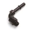 Picture of Russell Performance Adpt Fitting 3-8in SAE Qck Dis Male to #8 SAE Port Male Swvl End 90 Deg Blk Anod