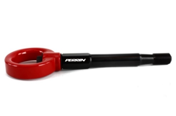 Picture of PERRIN 08-14 Subaru WRX-STI Hatchback Tow Hook Kit Rear - Red