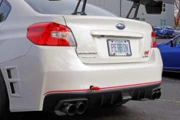 Picture of PERRIN 15-21 Subaru WRX-STI Tow Hook Kit Rear - Red