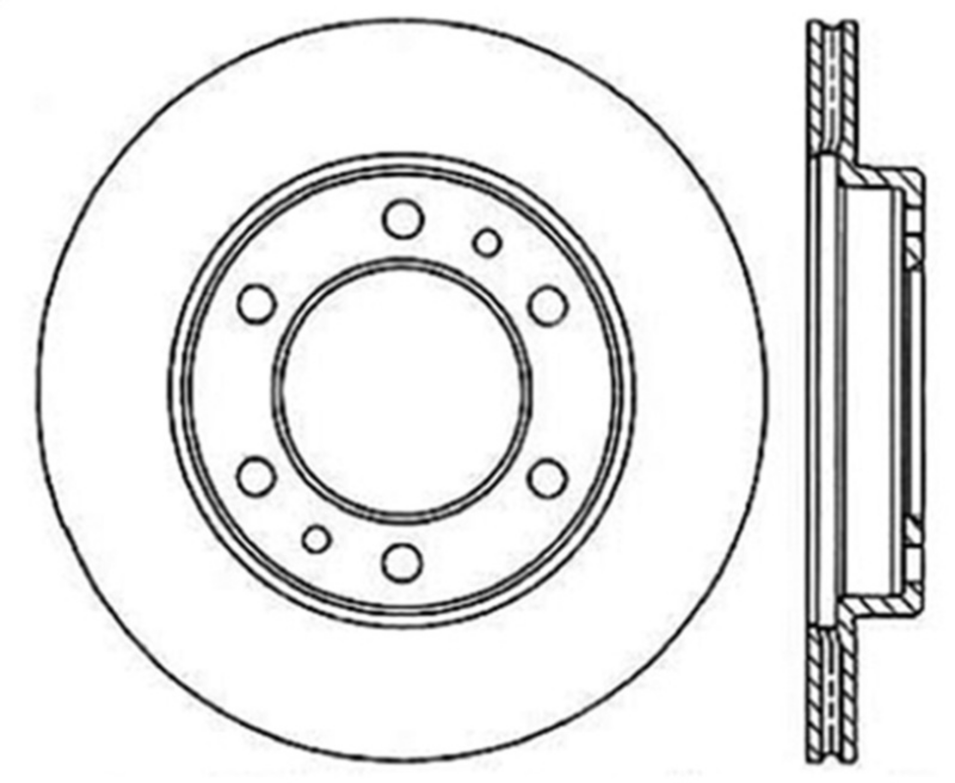 Picture of StopTech 81-89 Toyota Land Cruiser Slotted & Drilled Front Rotor