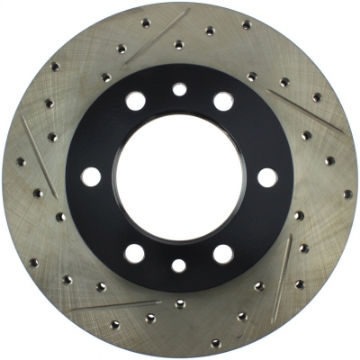 Picture of StopTech 81-89 Toyota Land Cruiser Slotted & Drilled Front Rotor