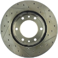 Picture of StopTech 81-89 Toyota Land Cruiser Slotted & Drilled Front Rotor