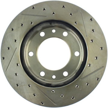 Picture of StopTech 81-89 Toyota Land Cruiser Slotted & Drilled Front Rotor