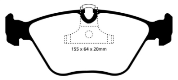 Picture of EBC 04-06 BMW X3 2-5 E83 Yellowstuff Front Brake Pads