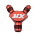 Picture of Nitrous Express 6AN x 6AN x 6AN Billet Pure-Flo Y Fitting - Red