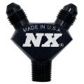 Picture of Nitrous Express 1-8NPT x 3AN x 3AN Billet Pure-Flo Y Fitting - Black