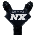 Picture of Nitrous Express 1-8NPT x 3AN x 3AN Billet Pure-Flo Y Fitting - Black