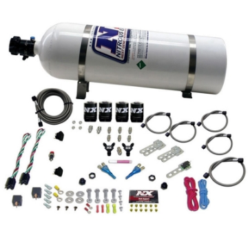 Picture of Nitrous Express Sport Compact EFI Dual Stage Nitrous Kit 35-75 x 2 w-15lb Bottle