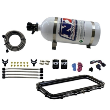 Picture of Nitrous Express Holley High Ram Plenum Nitrous Plate Kit w-5lb Bottle