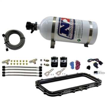 Picture of Nitrous Express Holley High Ram Plenum Nitrous Plate Kit w-10lb Bottle