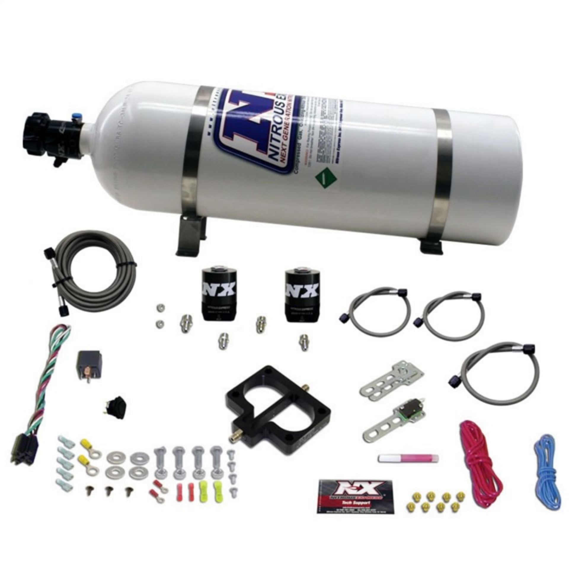 Picture of Nitrous Express Dodge TBI Magnum Nitrous Plate Kit Magnum Engine w-15lb Bottle