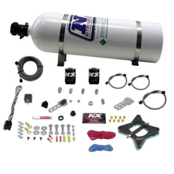 Picture of Nitrous Express 96-04 Ford Mustang 4-6L 2 Valve Nitrous Plate Kit w-15lb Bottle