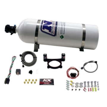 Picture of Nitrous Express 11-15 Ford Mustang GT 5-0L Coyote 4 Valve Nitrous Plate Kit 50-200HP w-15lb Bottle
