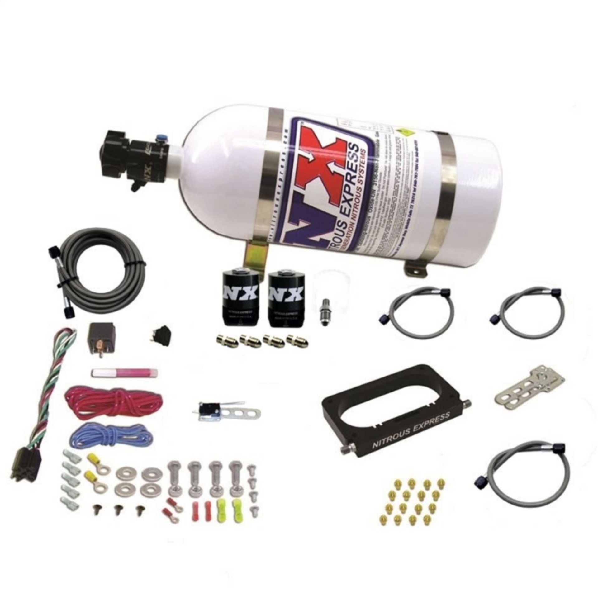 Picture of Nitrous Express 96-04 Ford Mustang Cobra-Mach 1 4 Valve Nitrous Kit 50-300HP w-10lb Bottle