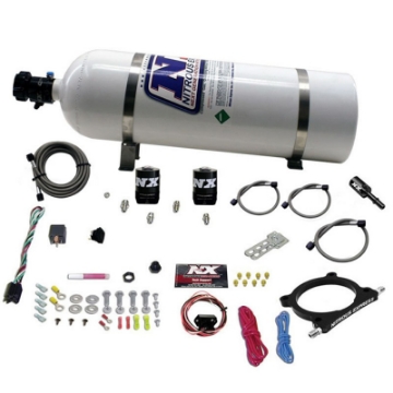 Picture of Nitrous Express 11-15 Ford Mustang GT 5-0L High Output Nitrous Plate Kit 50-250HP w-15lb Bottle