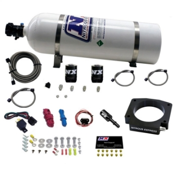 Picture of Nitrous Express 15-17 Ford Mustang GT350 5-2L Nitrous Plate Kit w-15lb Bottle