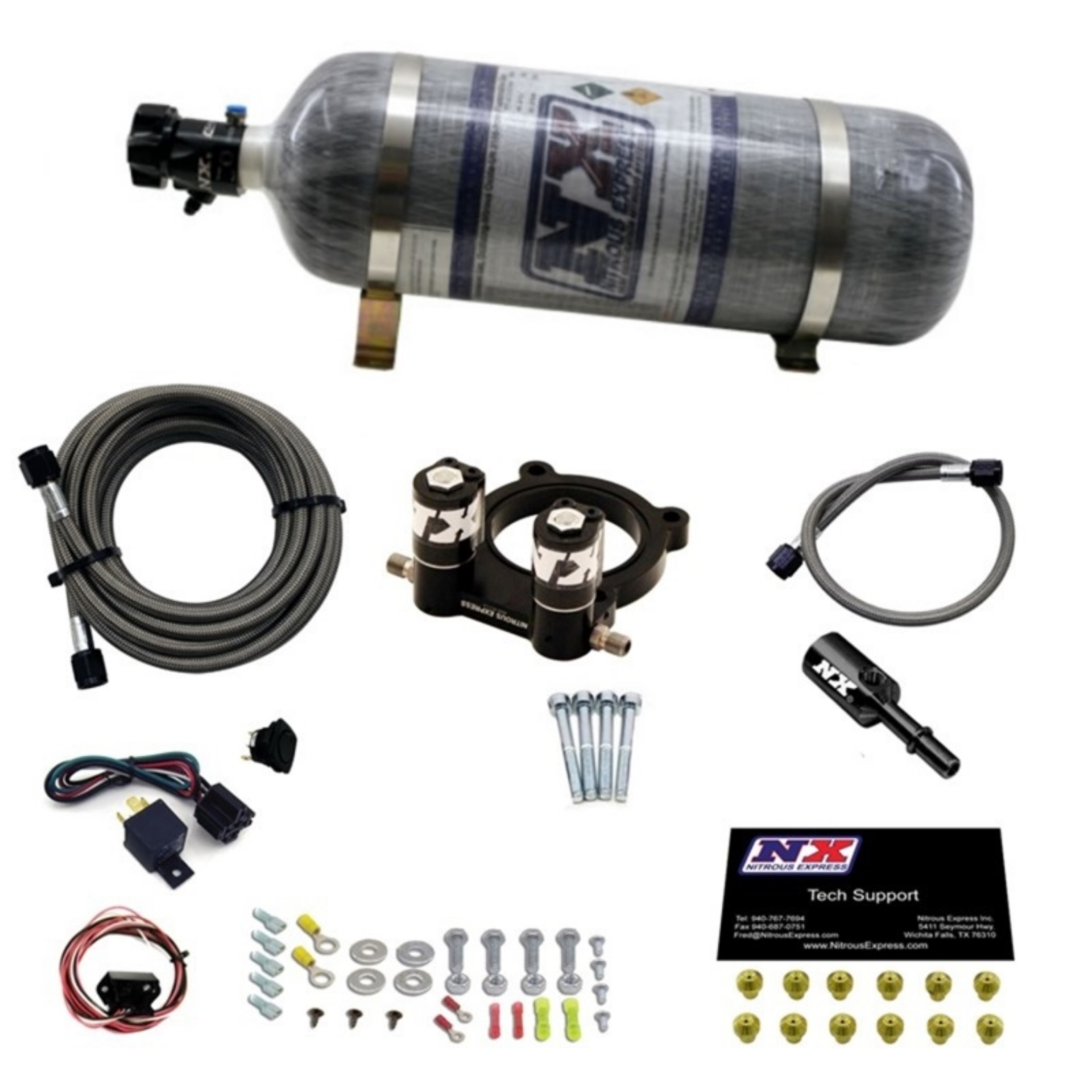 Picture of Nitrous Express Ford 2-3L Ecoboost Nitrous Plate Kit w-12lb Bottle