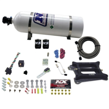 Picture of Nitrous Express 4150 4-BBL-Gasoline Nitrous Kit 50-300HP w-15lb Bottle
