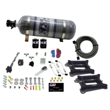 Picture of Nitrous Express Dual-4150-Gasoline Nitrous Kit 50-300HP w-Composite Bottle