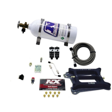 Picture of Nitrous Express 4150 Hitman 4-BBL Nitrous Kit 100-200HP w-5lb Bottle