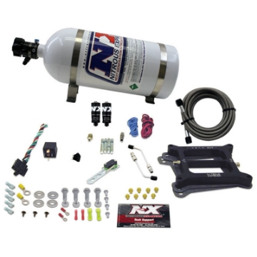 Picture of Nitrous Express 4150 Hitman Plus 4-BBL Nitrous Kit 50-200HP w-10lb Bottle