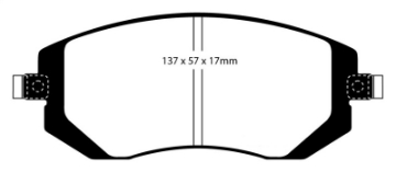 Picture of EBC 04-06 Saab 9-2X 2-0 Turbo Yellowstuff Front Brake Pads