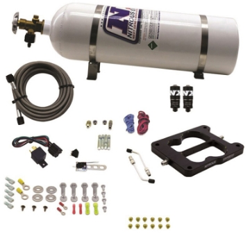 Picture of Nitrous Express Q-Jet-Holley Spread Bore Hitman Nitrous Kit 100-150-200HP w-15lb Bottle