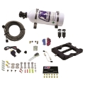 Picture of Nitrous Express Q-Jet-Holley Spread Bore Hitman Plus Nitrous Kit 50-200HP w-5lb Bottle