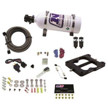 Picture of Nitrous Express Q-Jet-Holley Spread Bore Hitman Plus Nitrous Kit 50-200HP w-5lb Bottle
