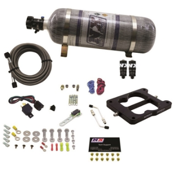 Picture of Nitrous Express Q-Jet-Holley Spread Bore Hitman Plus Nitrous Kit w-Composite Bottle