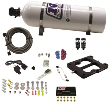 Picture of Nitrous Express Q-Jet-Holley Spread Bore Hitman Plus Nitrous Kit 50-200HP w-15lb Bottle